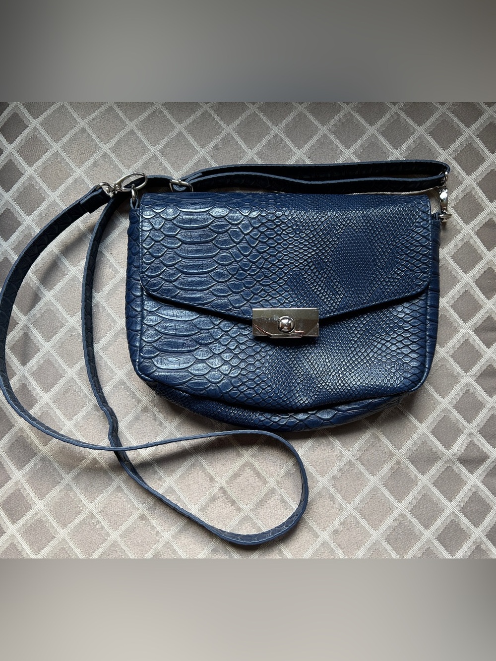 Miche Navy Faux Embossed Leather Brookview Hip Bag